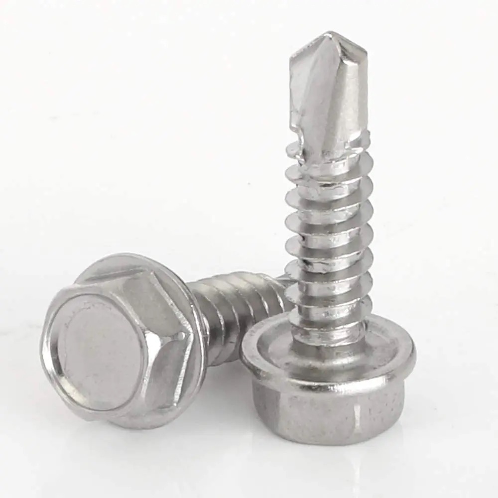[PHPBIN14X4] Pija Hexagonal Punta de Broca Inoxidable - # 14 X 4"